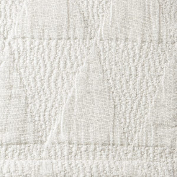 Amity Home Zion Coverlet Swatch in Ivory - Raised Dot Texture