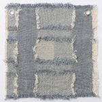 Amity home hamilton coverlet swatch in blue   fringed patchwork weave