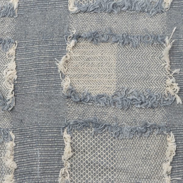 Amity Home Hamilton Coverlet Swatch in Blue - Distressed Woven Texture