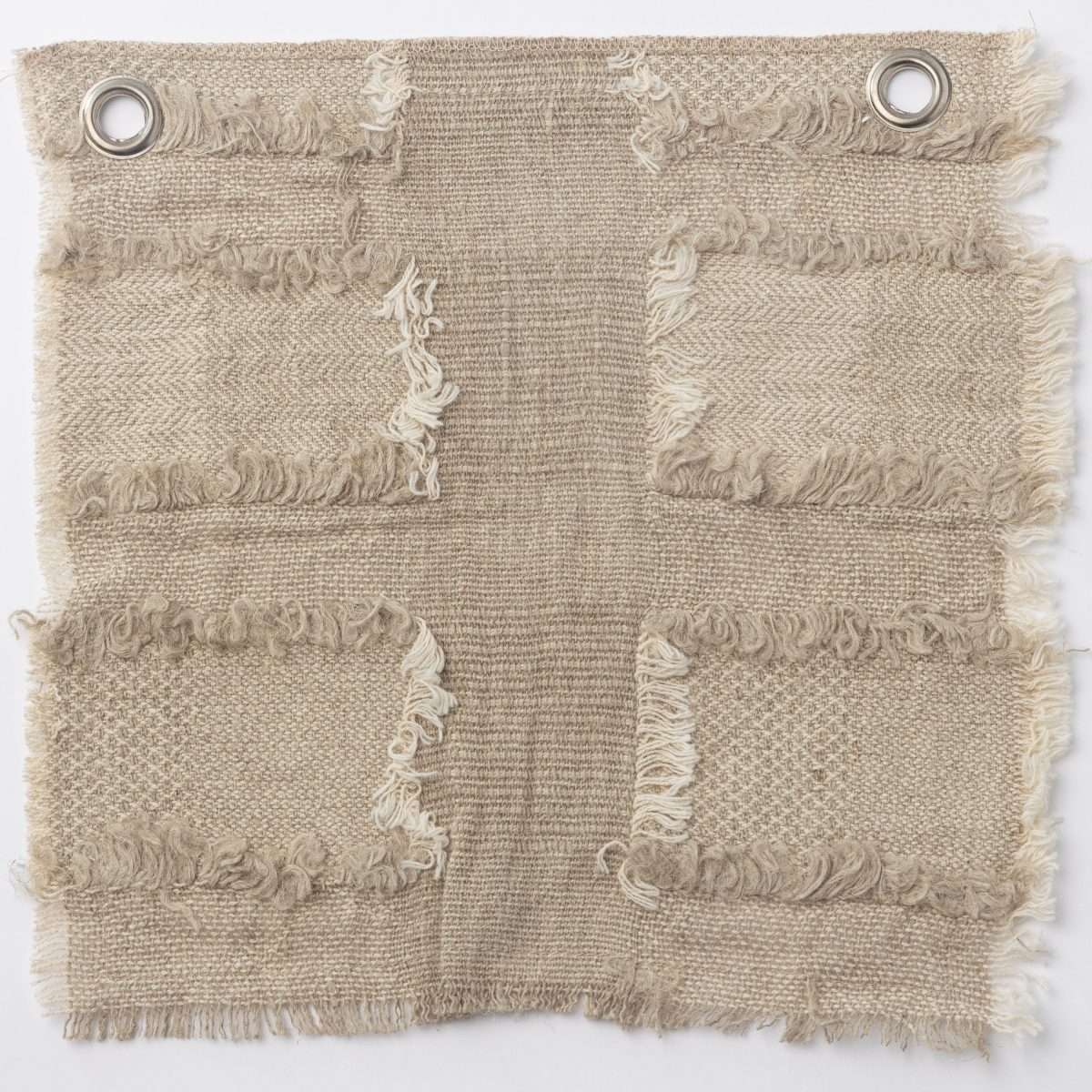 Amity home hamilton coverlet swatch in natural   textured weave with fringe