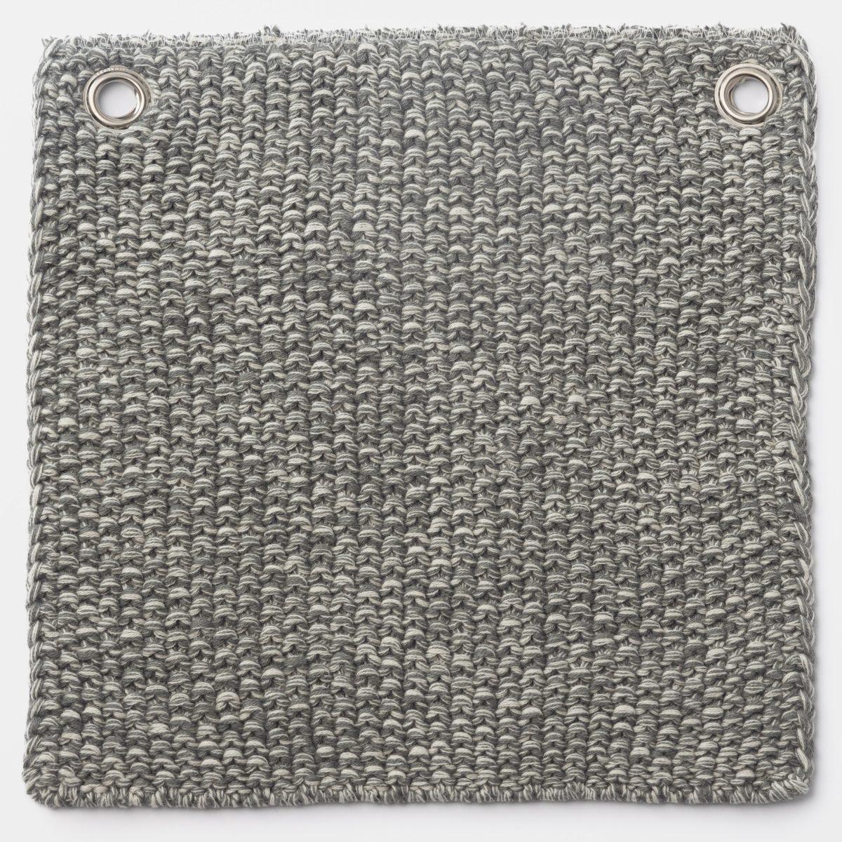 Amity home egan coverlet swatch in grey   chunky looped texture