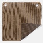 Amity home amory coverlet swatch in tobacco   reversible ribbed knit