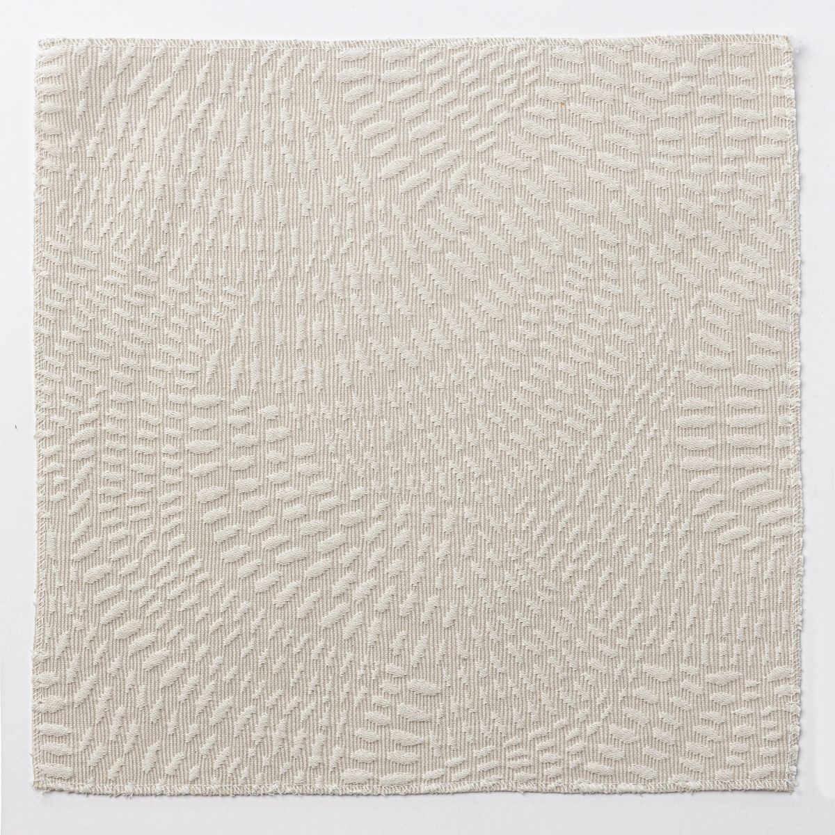 Amity home rio coverlet swatch in natural   raised geometric pattern