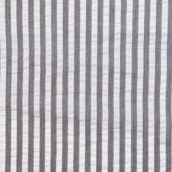 Amity Home Cape Cod Duvet Cover Swatch in Grey - Striped Woven Texture