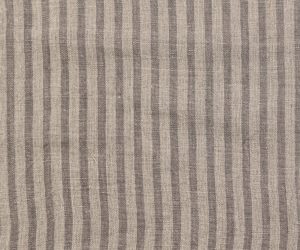 Amity home bernadette duvet swatch in walnut brown   striped linen texture