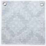 Amity home dawson duvet swatch in sea glass   woven geometric pattern