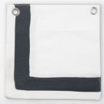 Amity home orfeo duvet swatch in ivorysteel blue   two tone border design