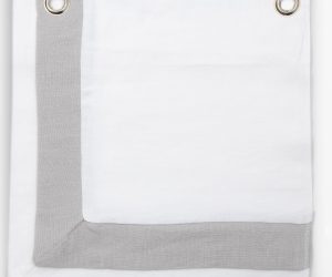 Amity home orfeo duvet cover swatch in whitegrey   grey border detail