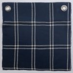 Amity home eli duvet cover swatch in navy  cream   plaid pattern