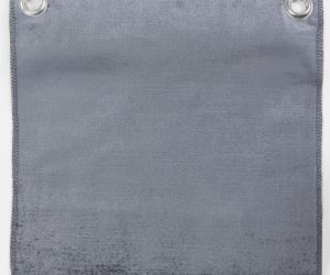 Amity home lia duvet cover swatch in steel blue   soft velvet texture