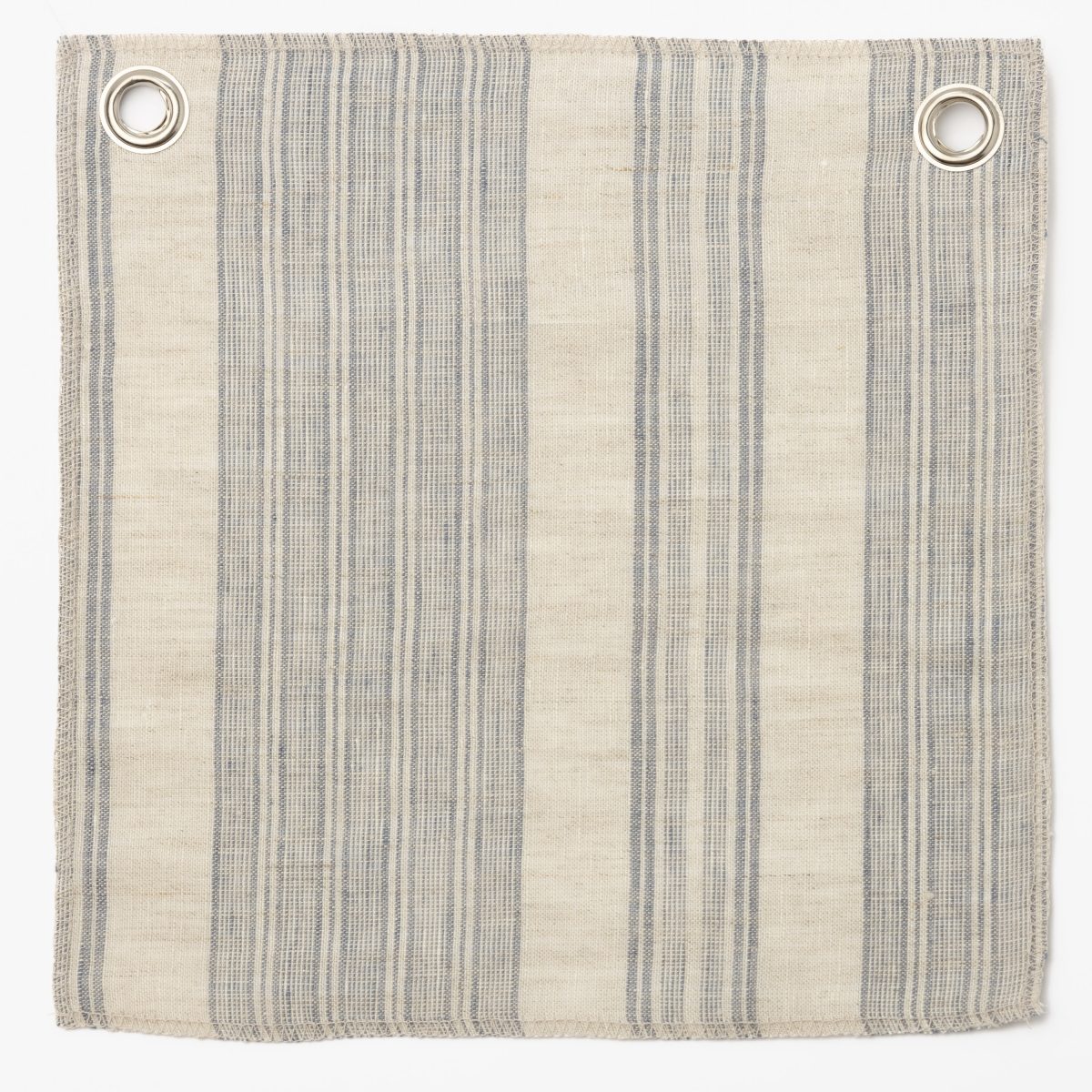 Amity home noah duvet cover swatch in natural blue stripe   striped woven fabric