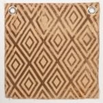 Amity home jacqueline duvet cover swatch in carmel   geometric diamond velvet pattern