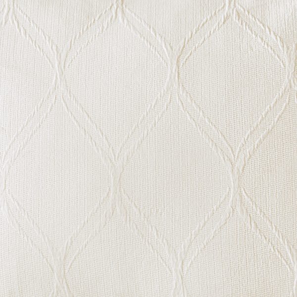 Amity Home Vasco Duvet Cover Swatch in Ivory - Geometric Diamond Texture