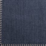 Amity home bryce duvet cover swatch in indigo   chunky stitch detail