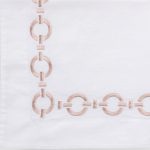 Amity home bellagio duvet swatch in petal pink   embroidered chain link border