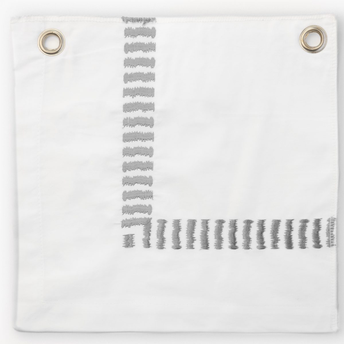 Amity home savona duvet swatch in grey   l shaped striped embroidery