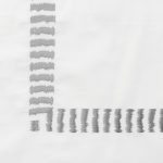 Amity home savona duvet swatch in grey   textured embroidered border