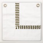 Amity home savona duvet cover swatch in laurel   embroidered stripe pattern