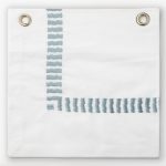 Amity home savona duvet cover swatch in white   limestone embroidered l border