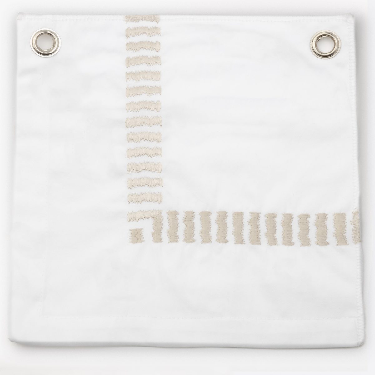 Amity home savona duvet swatch in oyster   textured embroidered pattern