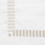 Amity home savona duvet swatch in oyster   embroidered border