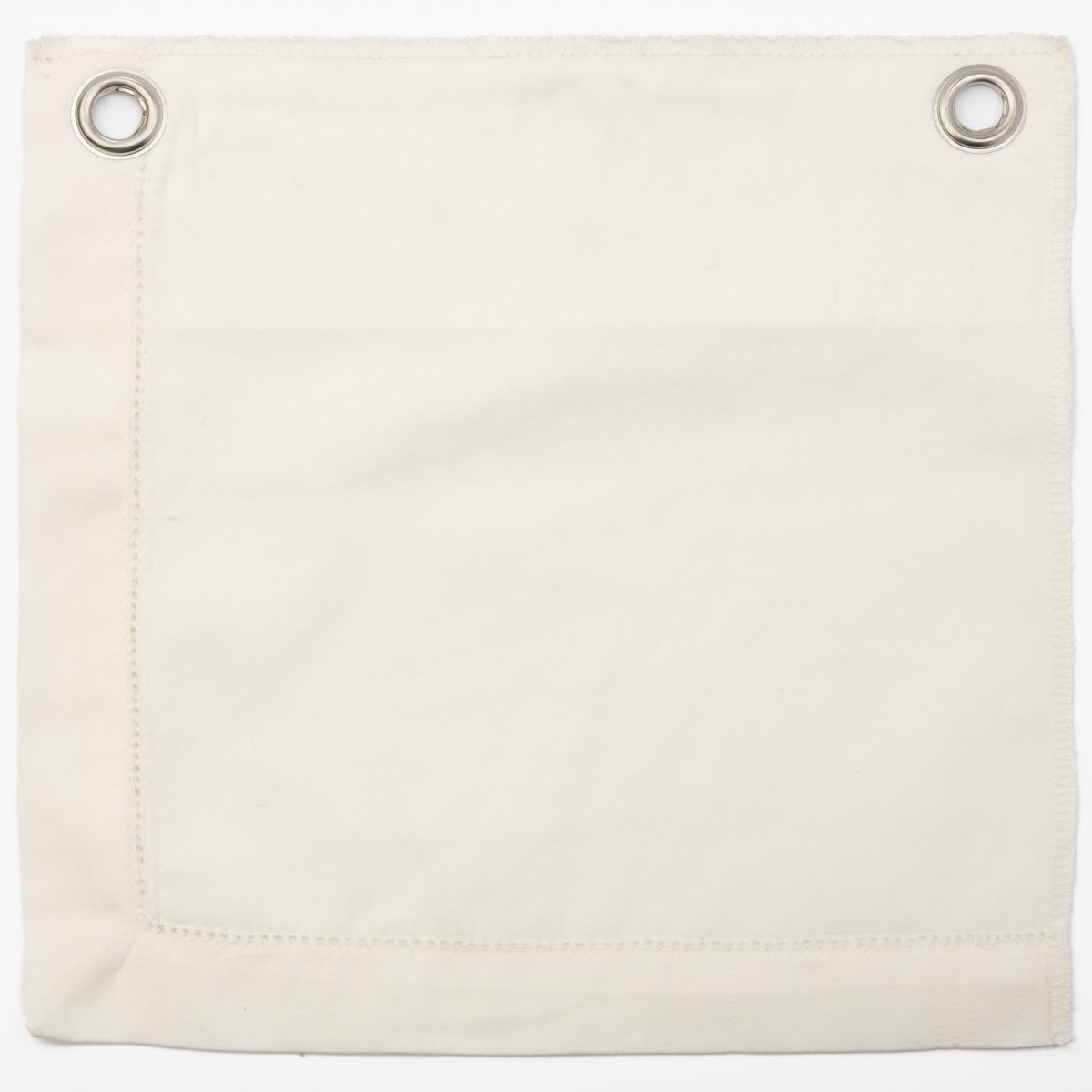 Amity home murano duvet cover swatch in ivory   hemstitch detail