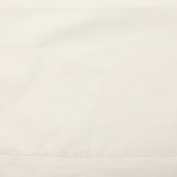 Amity Home Murano Duvet Cover Swatch in Ivory - Delicate Stitched Border