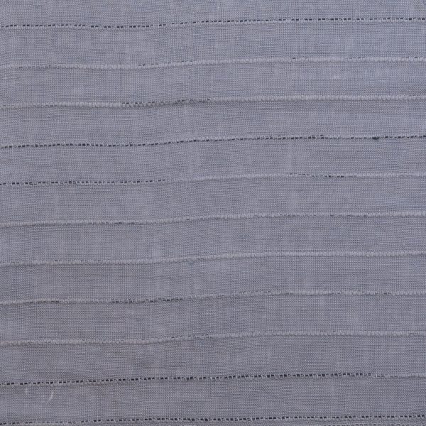 Amity Home Cambria Duvet Cover Swatch in Steel Blue - Horizontal Ladder Stitching