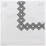 Amity home amalfi duvet cover swatch in asphalt   geometric embroidery