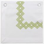 Amity home amalfi duvet cover swatch in lemongrass   geometric embroidery