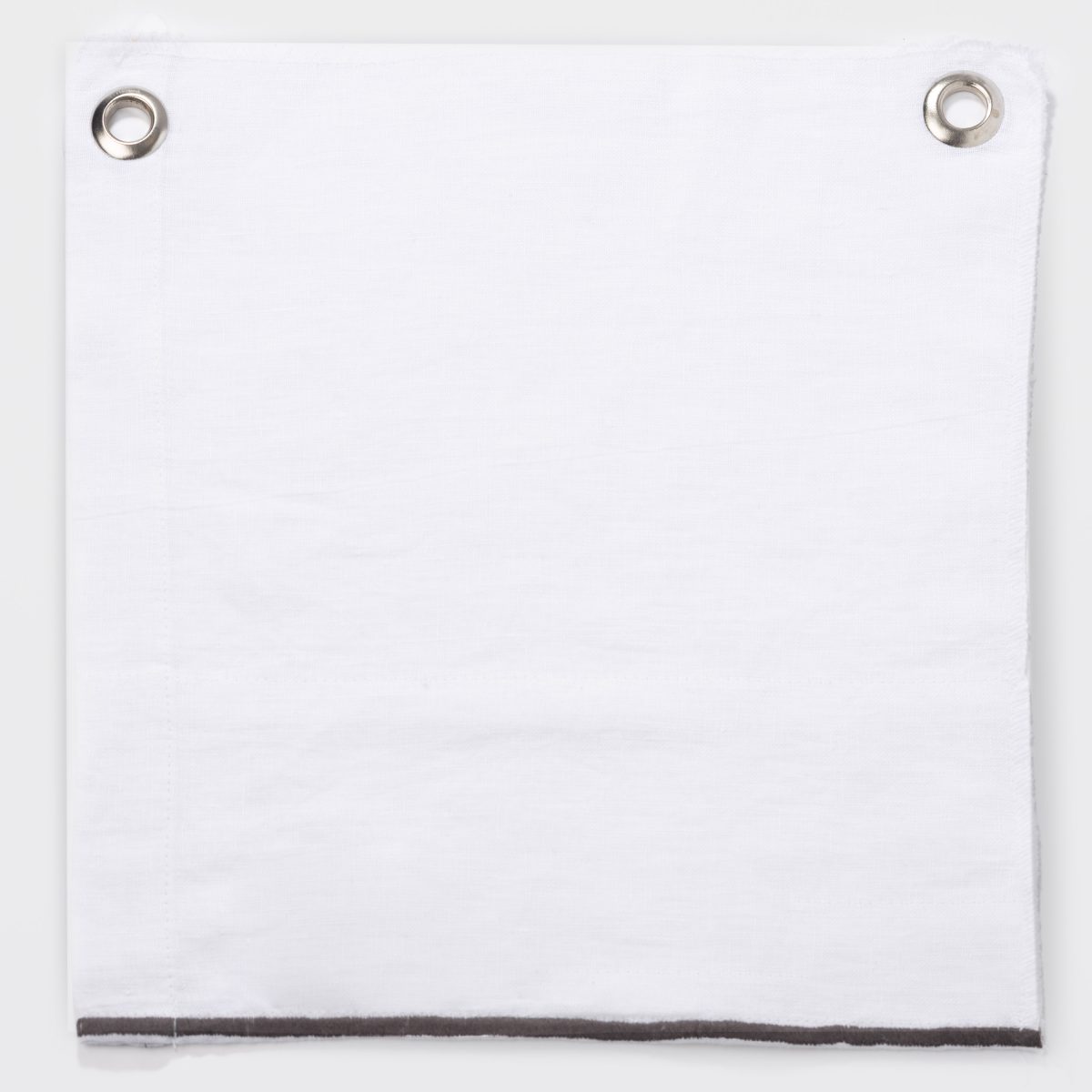 Amity home tyne swatch in white charcoal   fabric with metal grommets