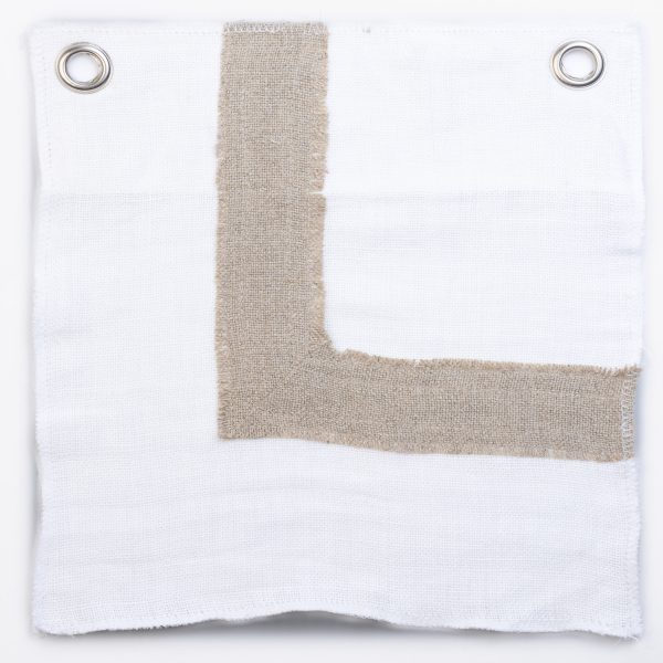 Amity Home Brady Duvet Swatch in Ivory/Natural - Frayed Linen Trim
