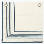 Amity home nell duvet swatch in creamadriatic blue   embroidered concentric border