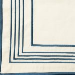 Amity home nell duvet swatch in adriatic blue   embroidered triple border