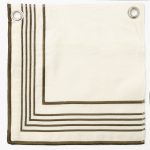 Amity home nell duvet swatch in cream with laurel stripes   embroidered border