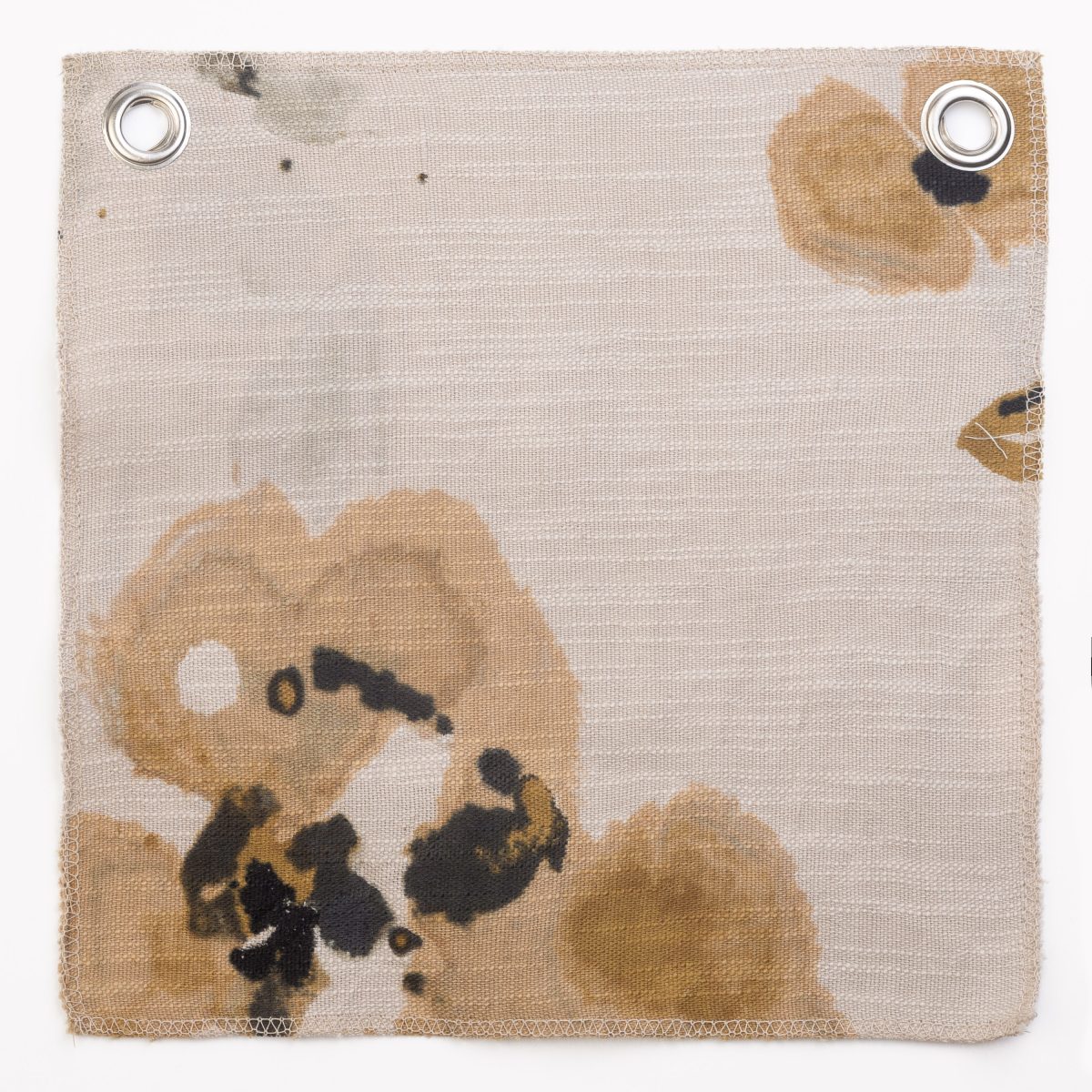 Amity home casteel duvet swatch in ochre   abstract floral pattern