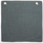 Amity home baker duvet swatch in petrol blue   woven fabric with grommets