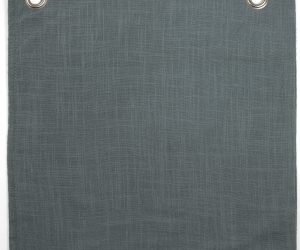 Amity home baker duvet swatch in petrol blue   woven fabric with grommets