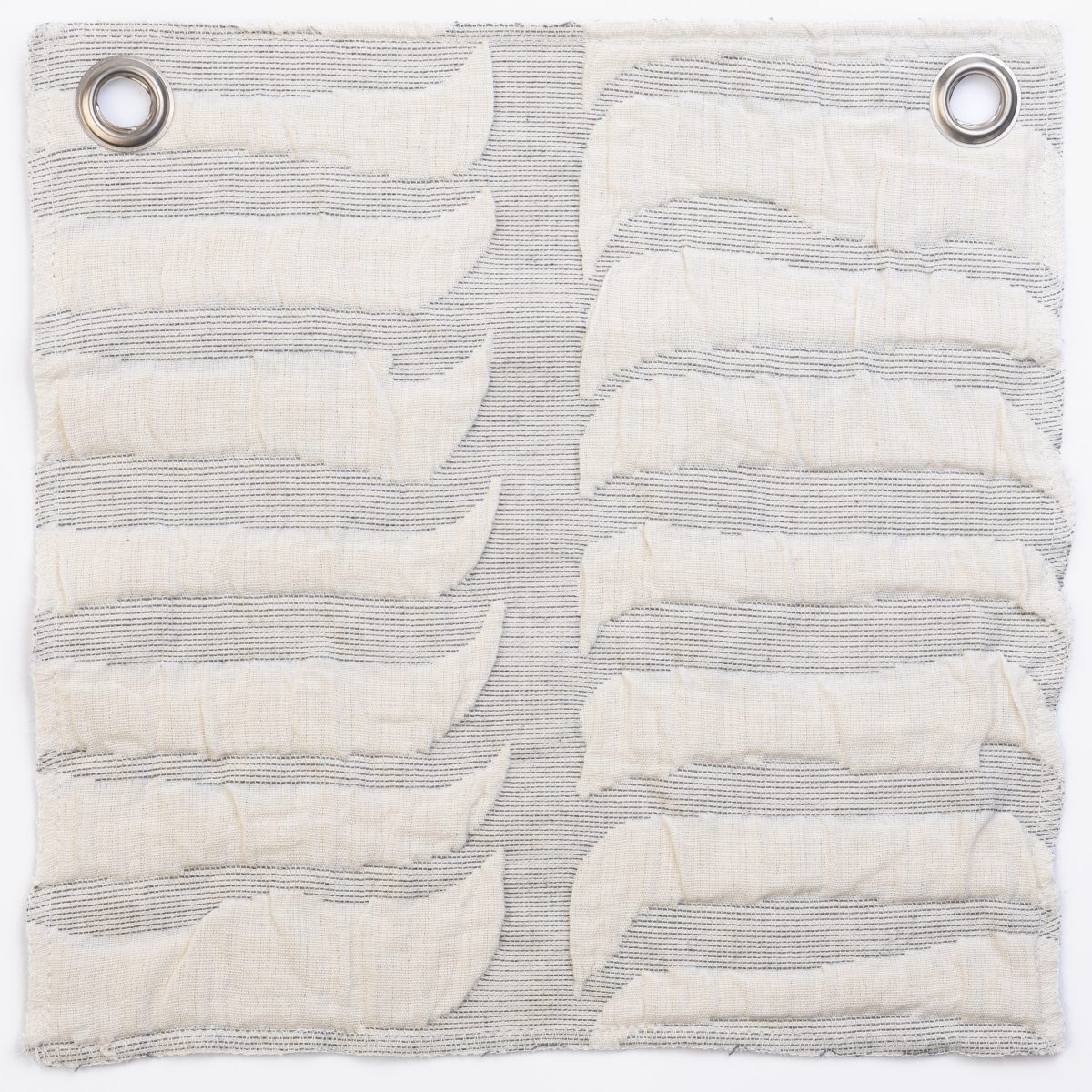 Amity home cunningham duvet swatch in grey   wavy textured stripe fabric