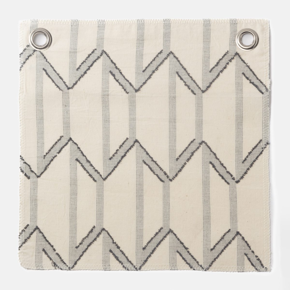 Amity home fritz duvet cover swatch in creamcharcoal   textured geometric pattern