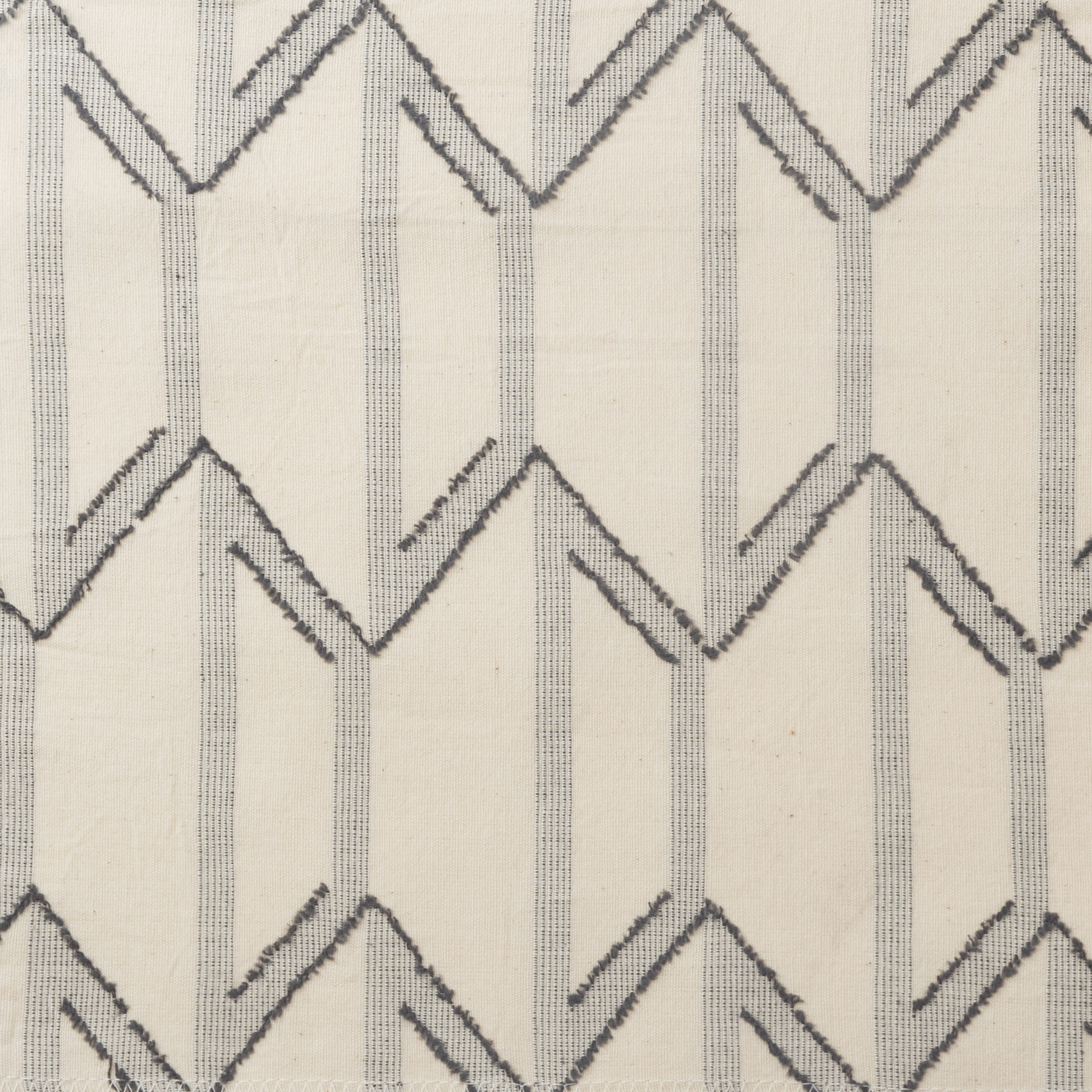 Swd1550318 | Amity Home Amity home fritz duvet cover swatch in cream charcoal tufted geometric zigzag