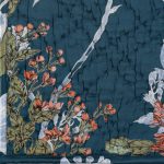 Amity home fitzgerald quilt swatch in adriatic   floral quilted texture
