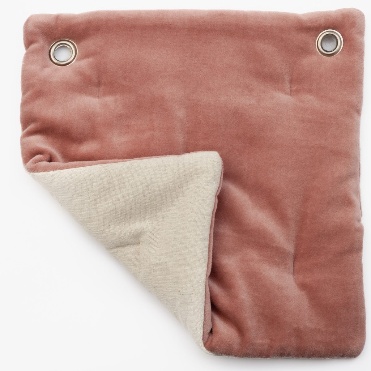 Amity home roan quilt swatch in blush   plush velvet texture