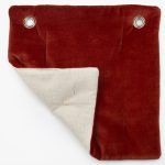 Amity home roan quilt swatch in brick   plush velvet texture