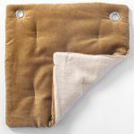 Amity home roan quilt swatch in ochre   tufted velvet texture