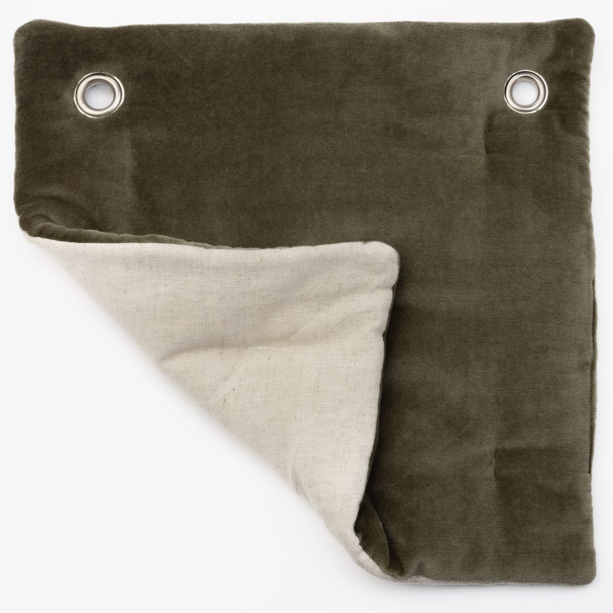 Amity home roan quilt swatch in laurel green   plush velvet texture