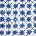 Amity home luna quilt swatch in indigo   block print floral design