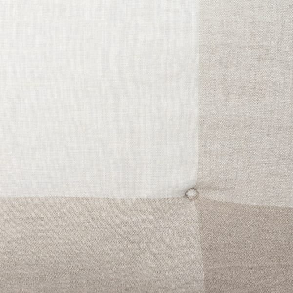 Amity Home Chalmers Quilt Swatch in Natural Linen - Tufted Detail