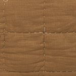Amity home spencer quilt swatch in ochre   hand stitched grid pattern