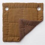 Amity home spencer quilt swatch in ochre   reversible quilted fabric